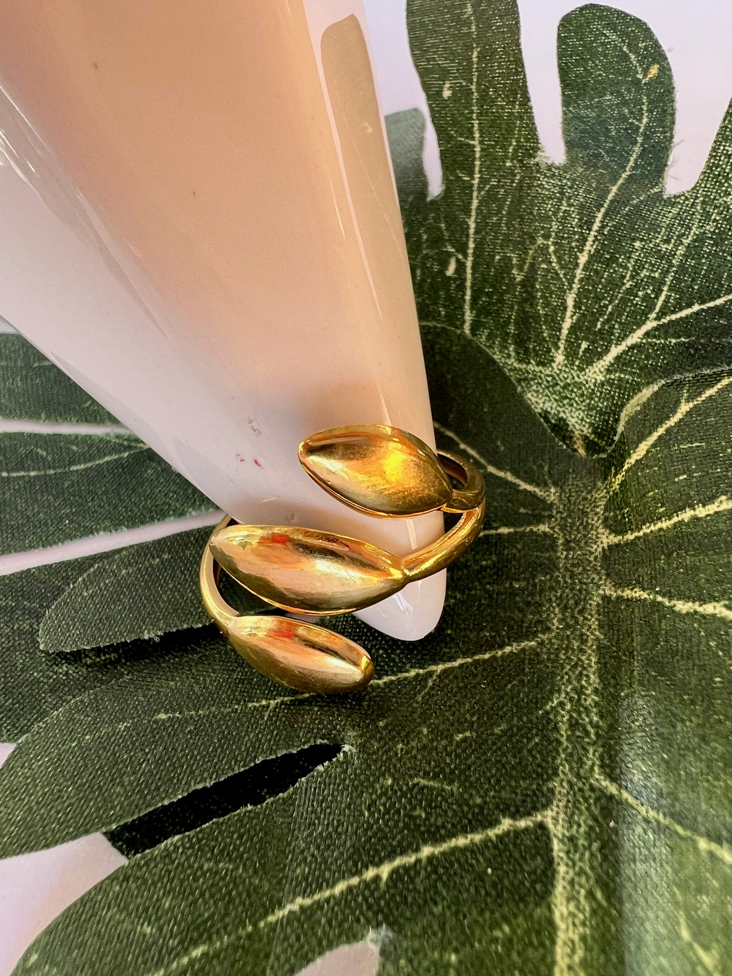 Inca Three Leaf Ring